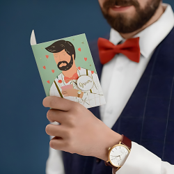 Kartka z przypinką Groom dla Pana Młodego na Ślub Wesele - 5