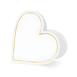 Wizytówki Winietki na stół w kształcie serca białe na Ślub Wesele 10szt - 2
