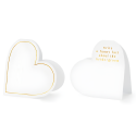 Wizytówki Winietki na stół w kształcie serca białe na Ślub Wesele 10szt - 4