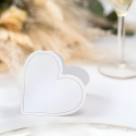 Wizytówki Winietki na stół w kształcie serca białe na Ślub Wesele 10szt - 5