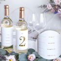 Numery naklejki na Butelki Alkohol Wino białe złote na Ślub Wesele 30szt - 5