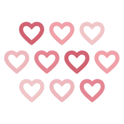 Znaczniki papierowe na kieliszki w kształcie serca różowe 7cm 10szt - 1