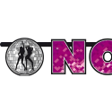 Baner Girlanda holograficzna na Wieczór Panieński różowa Disco 177cm - 3