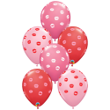 Balony lateksowe różowe usta całusy na Wieczór Panieński Walentynki 6szt - 1