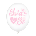 Balony lateksowe różowy napis Bride to Be transparentne 30cm 50szt - 2