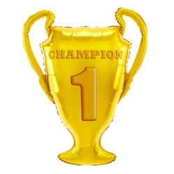Balon foliowy złoty Puchar Champion Zwycięzca Numer 1 Pierwsze Miejsce 83cm