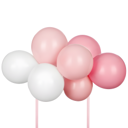 Topper balonowy na tort Pudrowo Różowe Balony Baloniki dekoracyjny 29cm - 1