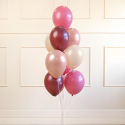 Balony lateksowe zestaw różowe bordowe kremowe transparentne 30cm 10szt - 3