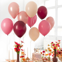 Balony lateksowe zestaw różowe bordowe kremowe transparentne 30cm 10szt - 4