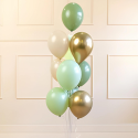 Balony lateksowe zestaw zielone kremowe złote metaliczne 30cm 10szt - 3