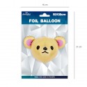 Balon foliowy Miś Niedźwiadek kremowy trójwymiarowy 3D zwierzątko 59cm - 2