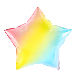 Balon foliowy Gwiazda Gwiazdka kolorowa tęcza w kształcie Gwiazdy 45cm