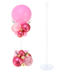 Stojak Stelaż na balony do girland ozdób biały wysoki plastikowy 70cm - 1