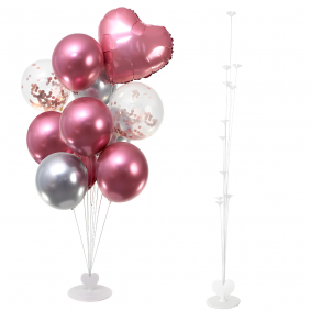 Stojak Stelaż na balony do girland ozdób biały wysoki plastikowy 100cm - 1