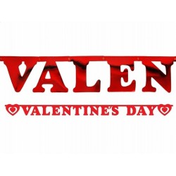 Baner walentynkowy czerwony Valentines Day 2m