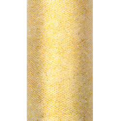 Tiul na rolce złoty błyszczący dekoracyjny ozdobny długi 0,15x9m - 2
