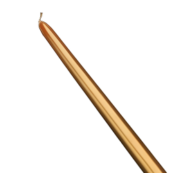 Świeczki Świece Stożkowe złote metalizowane proste długie 29cm 10szt - 3
