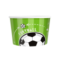 Kubeczki Pojemniki do lodów okrągłe zielone Piłka Nożna Football 6szt 150ml - 2