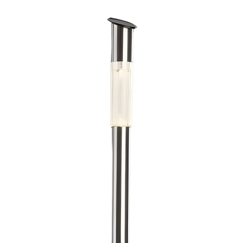 LAMPA Lampka solarna ogrodowa nowoczesna srebrna LEDowa ciepły biały 57cm - 2