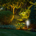 LAMPA Lampka solarna ogrodowa nowoczesna srebrna LEDowa zimny biały 57cm - 4