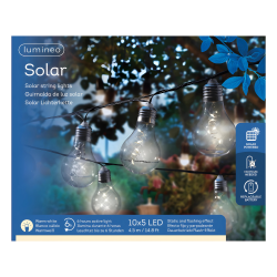 GIRLANDA ogrodowa solarna świetlna LAMPKI LEDowe ciepły biały ŻARÓWKI 4,5m - 3