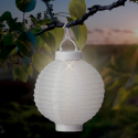 LAMPION świetlny ogrodowy solarny okrągły biały LEDowy ciepły biały 23cm - 4
