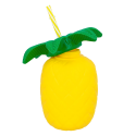 Kubek tropikalny hawajski Ananas Owoc ze słomką plastikowy 800ml - 2