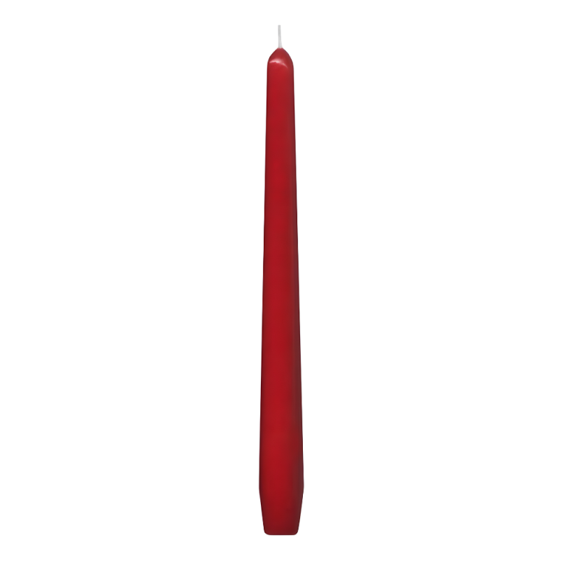 Świeczki Świece Stożkowe czerwone proste długie stołowe 25cm 10szt - 2