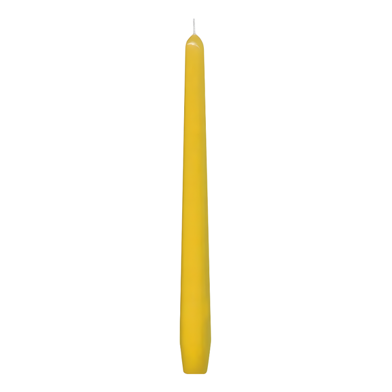 Świeczki Świece Stożkowe żółte proste długie stołowe 25cm 10szt - 2