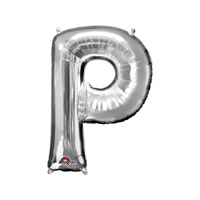 Balon foliowy 16 litera P srebrna - 1