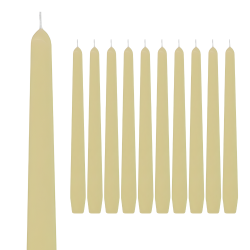 Świeczki Świece Stożkowe kremowe proste długie stołowe 25cm 10szt