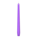Świeczki Świece Stożkowe fioletowe lawenda proste długie stołowe 25cm 10szt - 2