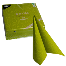 Serwetki papierowe PREMIUM ozdobne Oliwkowe Zielone 40x40cm 50szt - 1