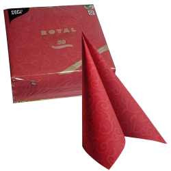 Serwetki papierowe PREMIUM ozdobne Bordowe Czerwone 40x40cm 50szt
