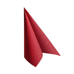 Serwetki papierowe PREMIUM ozdobne Bordowe Czerwone 40x40cm 50szt - 2