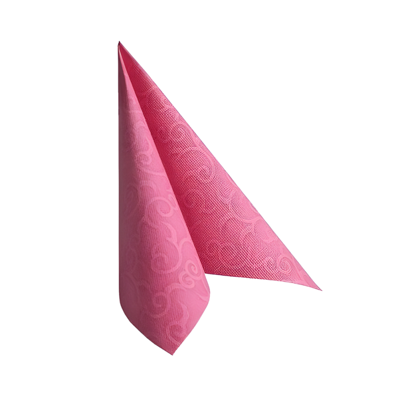 Serwetki papierowe PREMIUM ozdobne Fuksja Różowe 40x40cm 50szt - 2