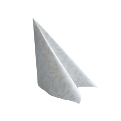 Serwetki papierowe białe ze zdobieniem 40x40 50szt - 2