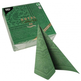 Serwetki papierowe PREMIUM ozdobne Zielone ornamenty 40x40cm 50szt - 1