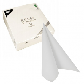 Serwetki papierowe PREMIUM ozdobne Białe czyste 40x40cm 50szt - 1