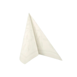 Serwetki papierowe PREMIUM ozdobne Białe listki 40x40cm 50szt - 2
