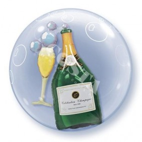 Balon 24 butelka szampana i kieliszek bouble - 1