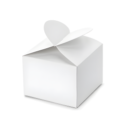 Pudełka papierowe białe Serce Pamiątki Podziękowania dla Gości 10szt - 2