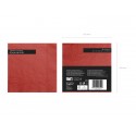 Serwetki papierowe ozdobne Czerwone czyste 33x33cm 20szt - 2