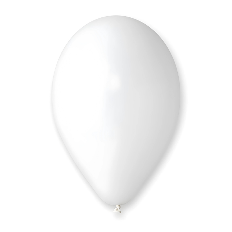 Balony lateksowe pastelowe białe czyste na Komunie Wesele 50szt 25cm - 1