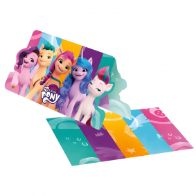 Zaproszenia Urodzinowe kolorowe My Little Pony Kucyki Pony na urodziny 8szt - 1