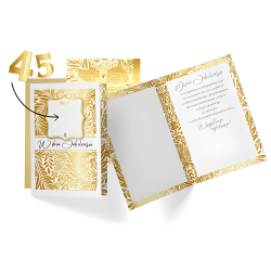 Kartka Jubileuszowa złote ornamenty W Dniu Jubileuszu z naklejkami