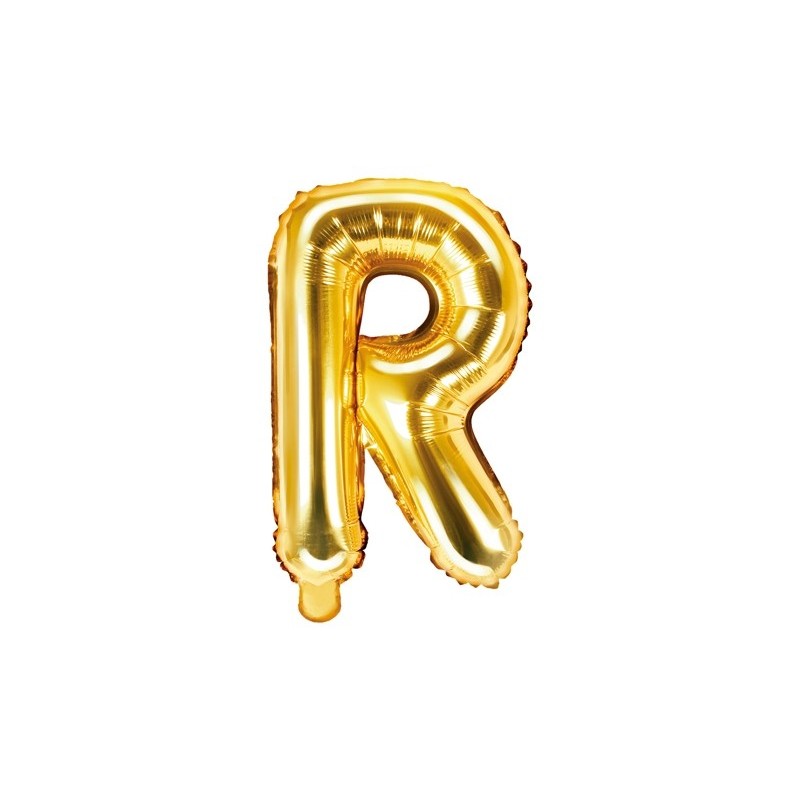 Balon foliowy litera R złota do napisów balonowych - 1