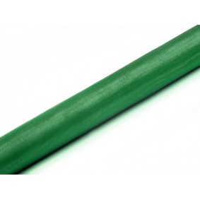 Organza gładka ciemny zielony 0,36x9m - 1