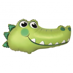 Balon foliowy zielony Krokodyl Zwierzątko Safari głowa duży 79cm - 1