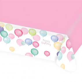 Obrus papierowy jednorazowy urodzinowy Happy Birthday Kolorowe Balony 175cm - 1